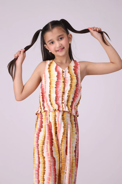 Printed Ribbed Hem Top - Cougar Clothing