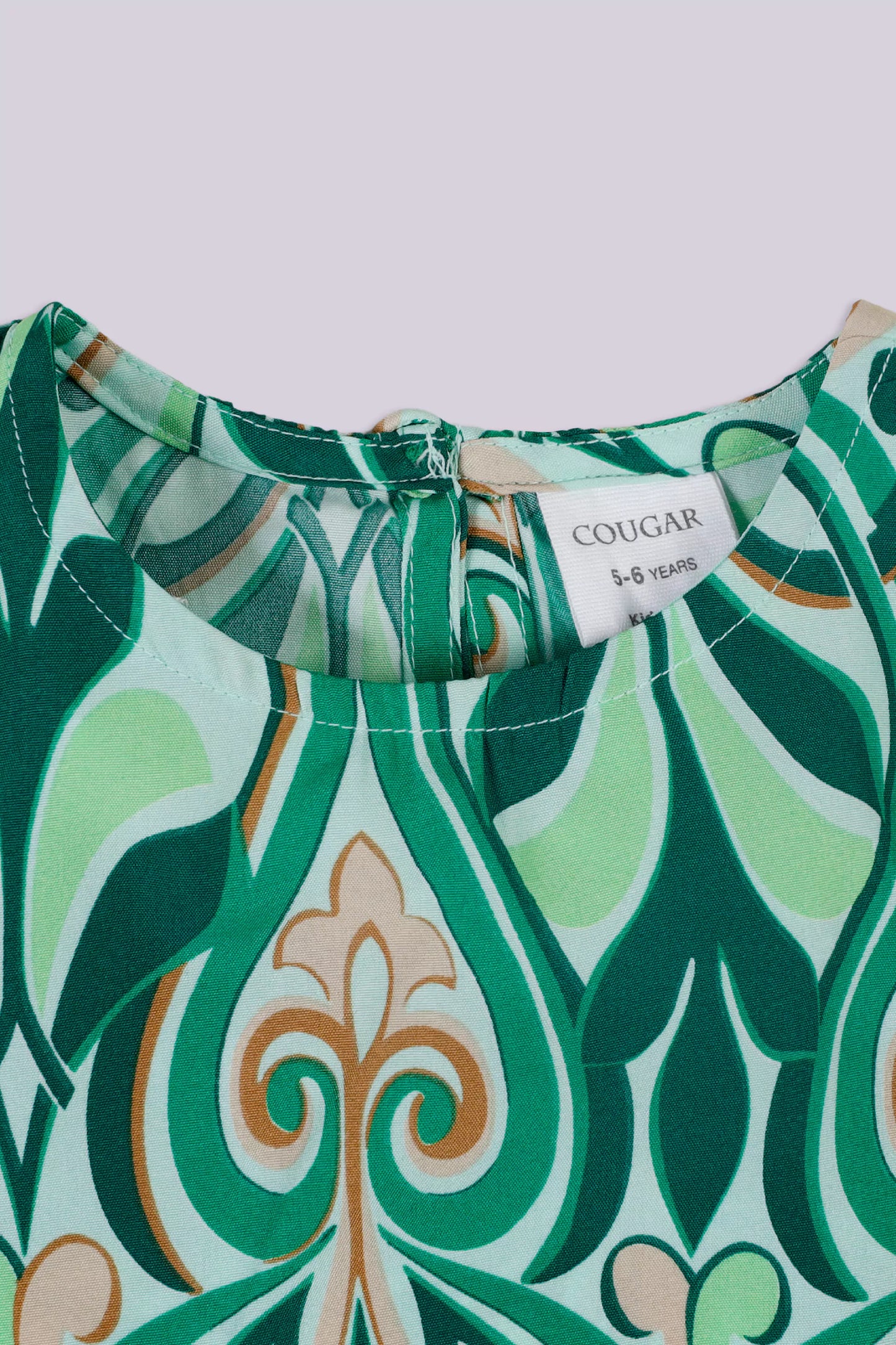 Sleeveless Printed Dress - Cougar Clothing