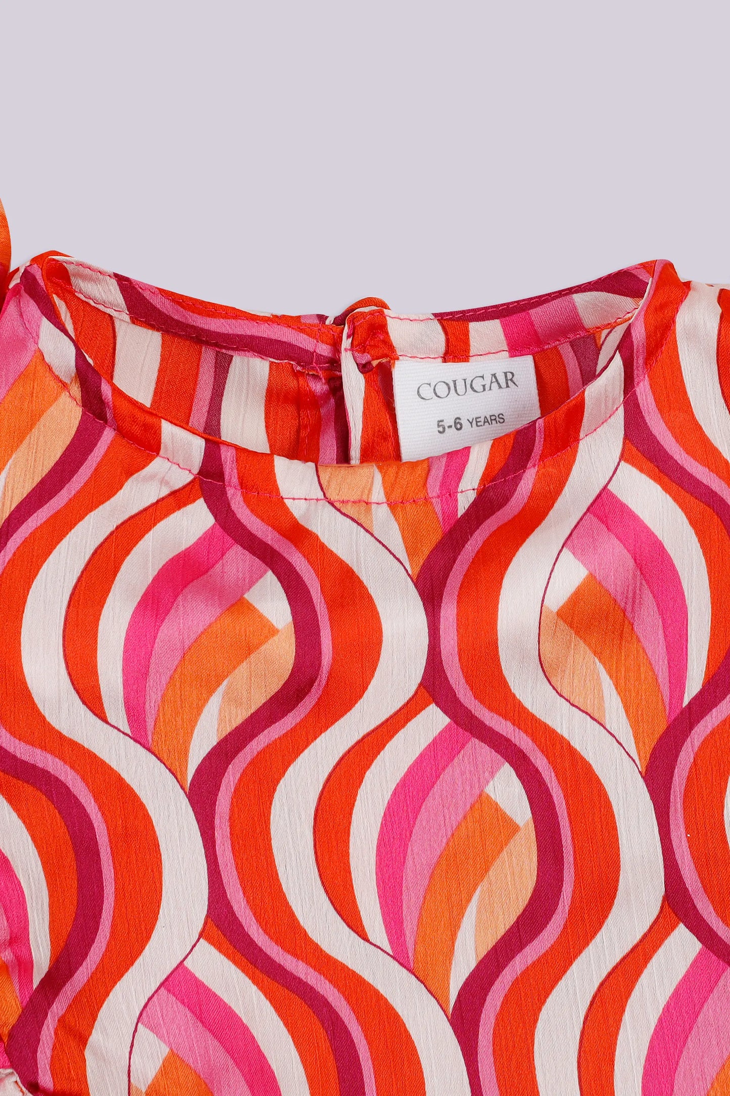 Printed Ruffle Top - Cougar Clothing