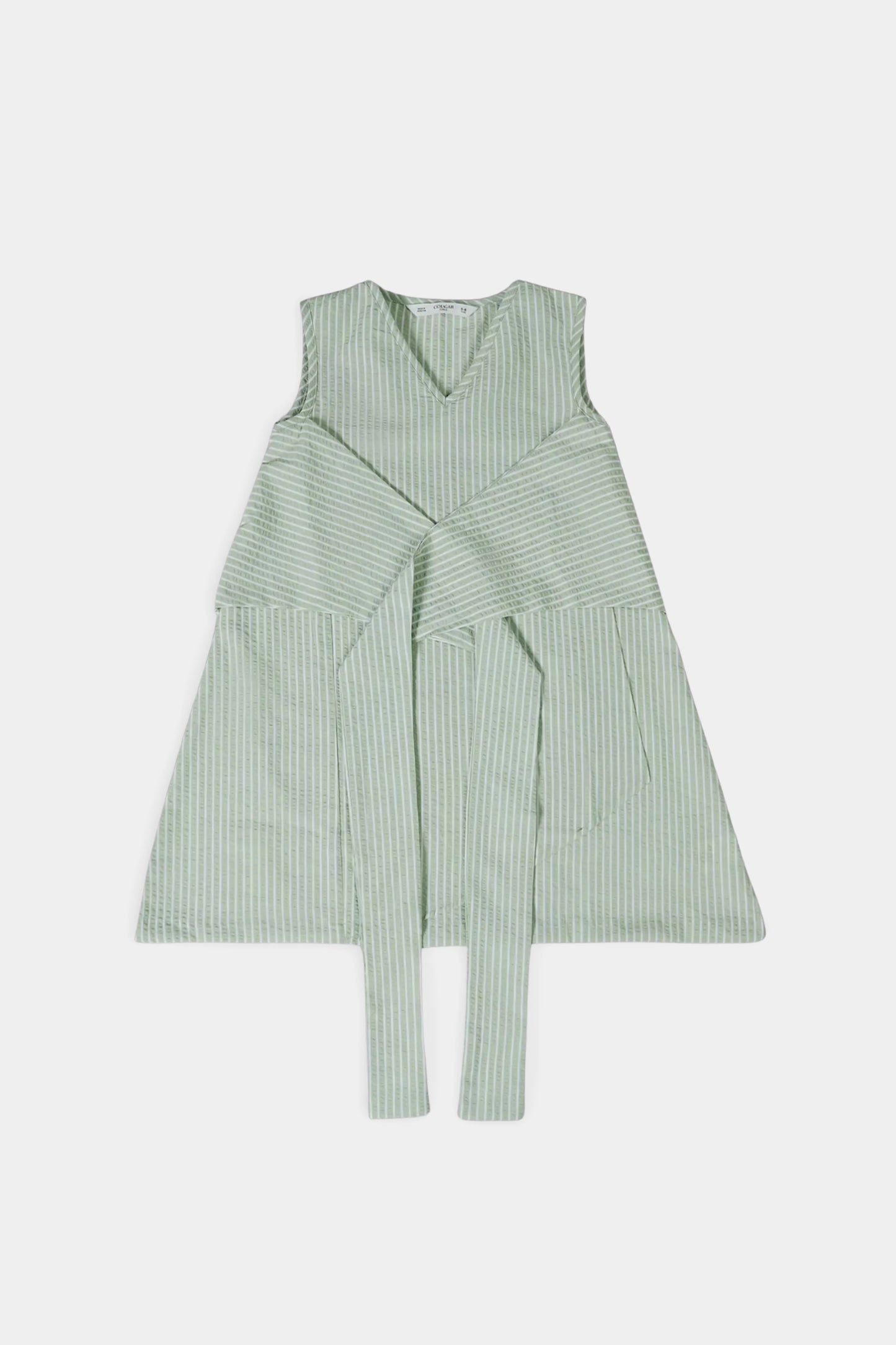 Striped Top With Front Knot - Cougar Clothing