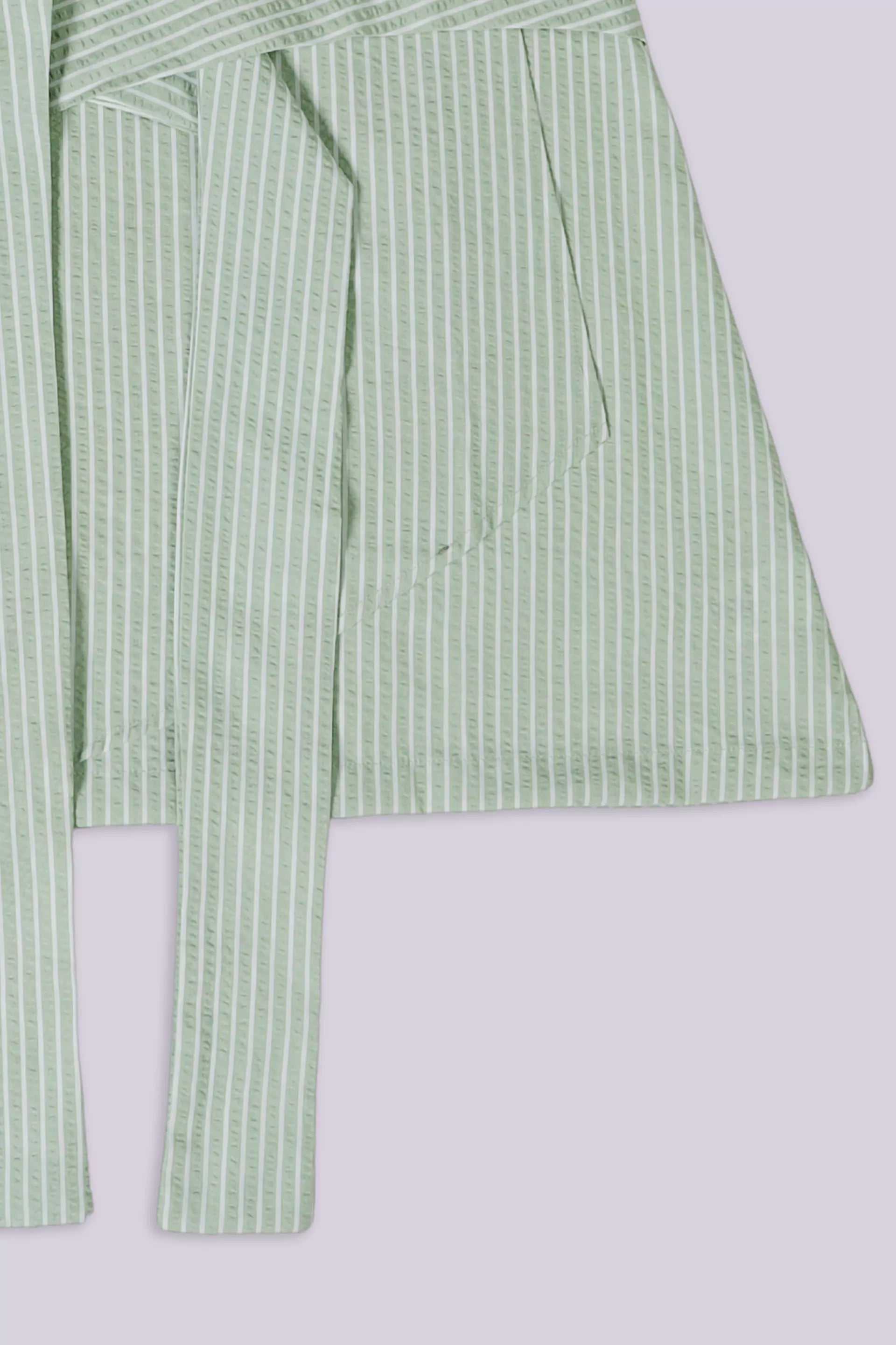 Striped Top With Front Knot - Cougar Clothing