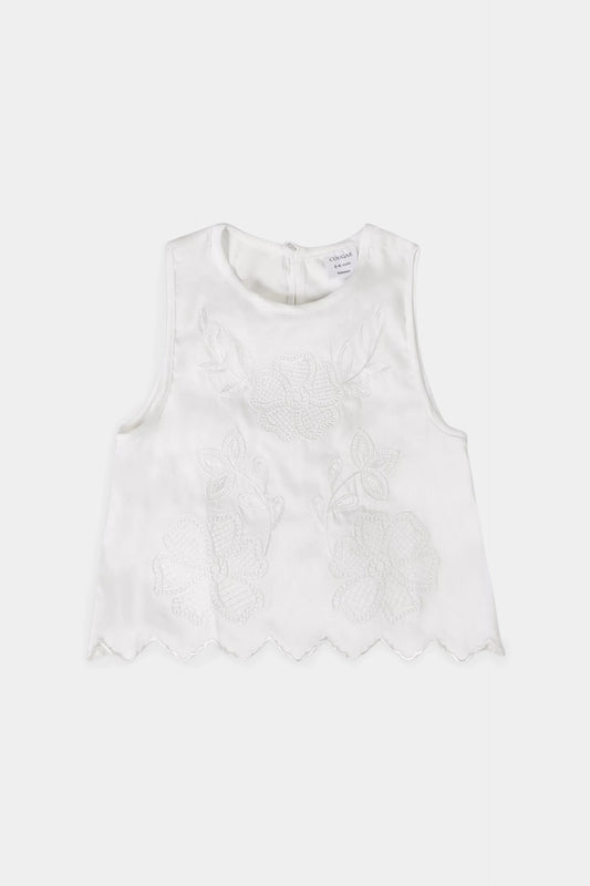 Sleeveless Embroidered Top - Cougar Clothing