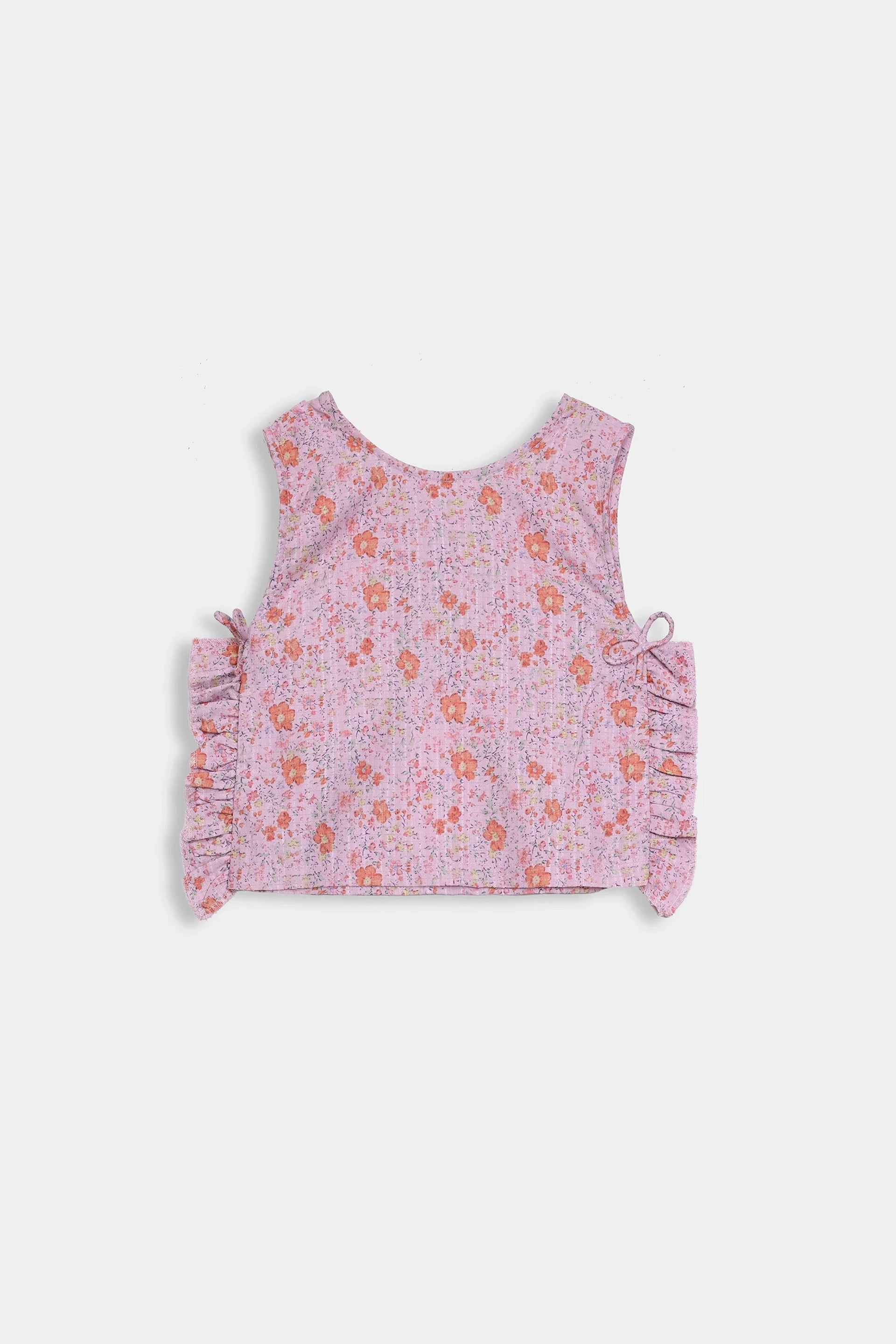 Printed Ruffle Top - Cougar Clothing