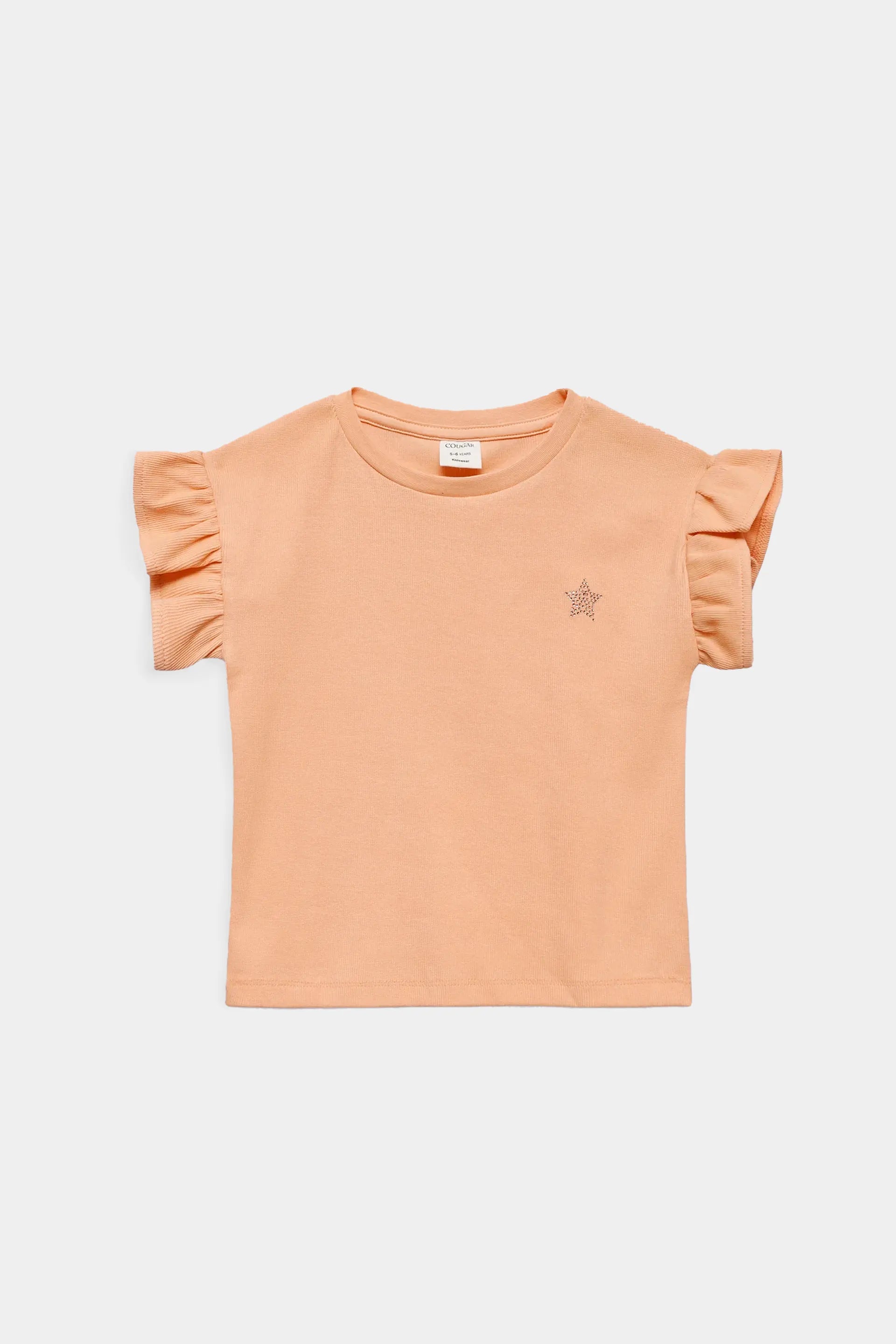 Frilled Sleeves T-Shirt - Cougar Clothing