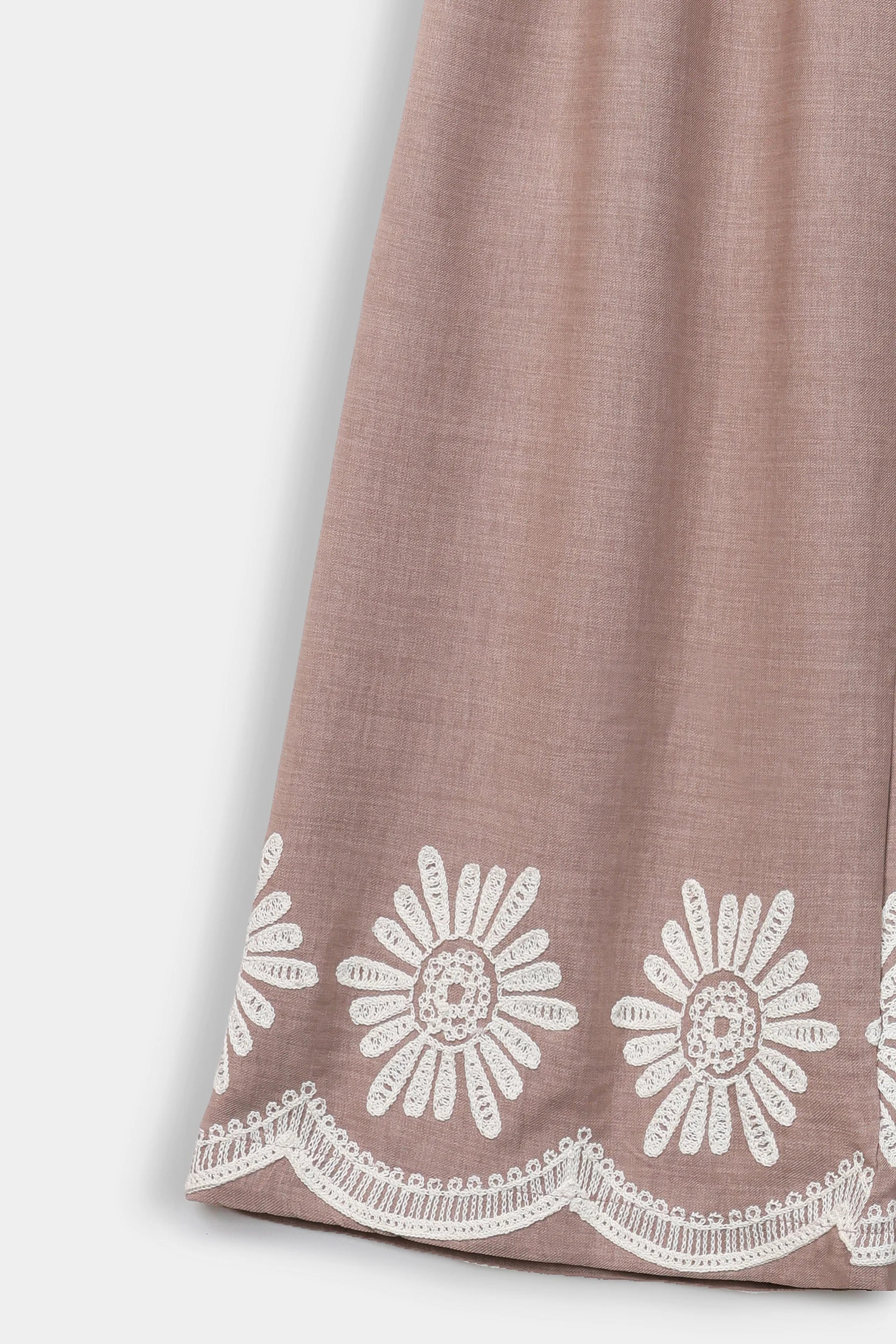 Embroidered Wide Leg Pants - Cougar Clothing
