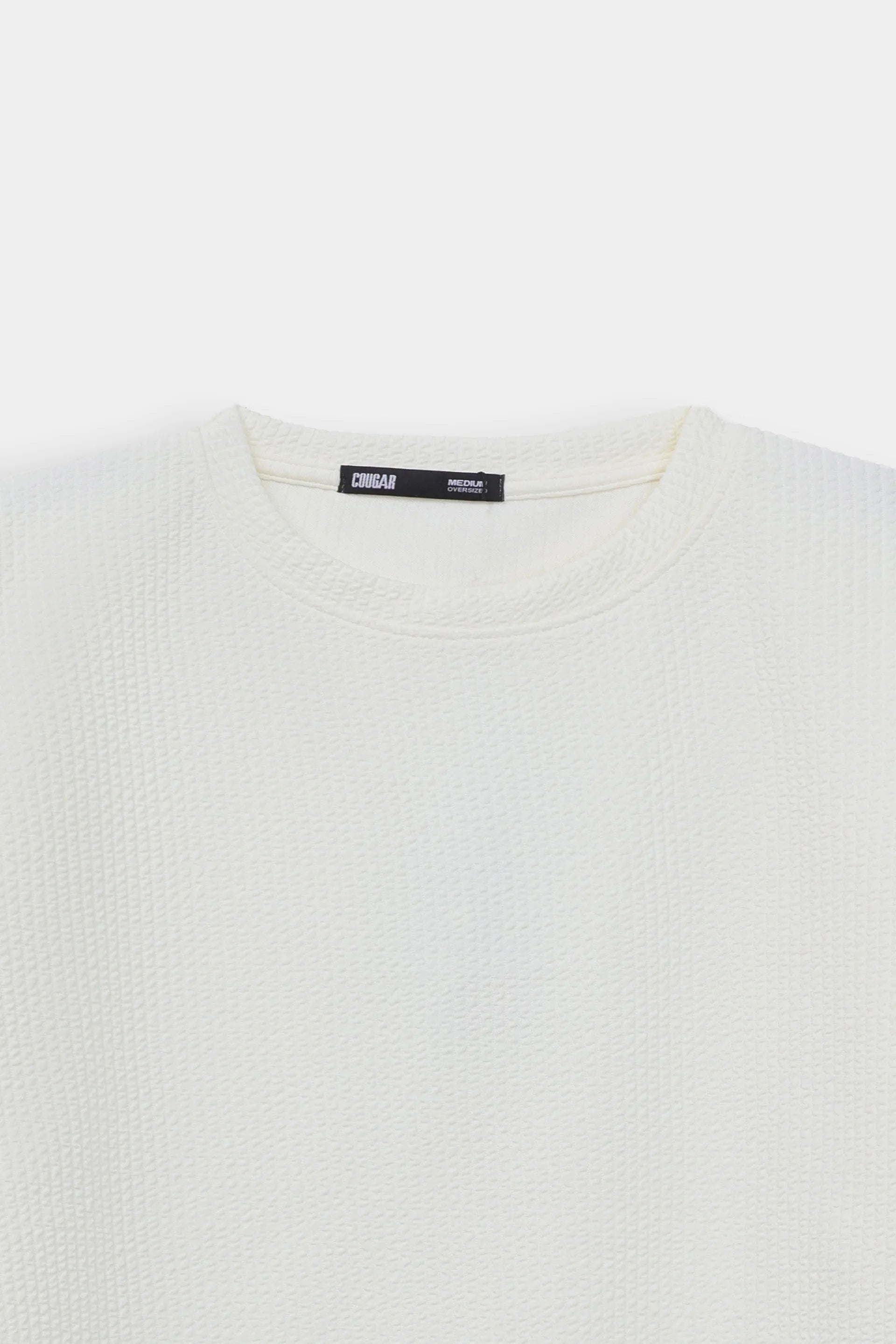 Oversized Seersucker T-Shirt - Cougar Clothing
