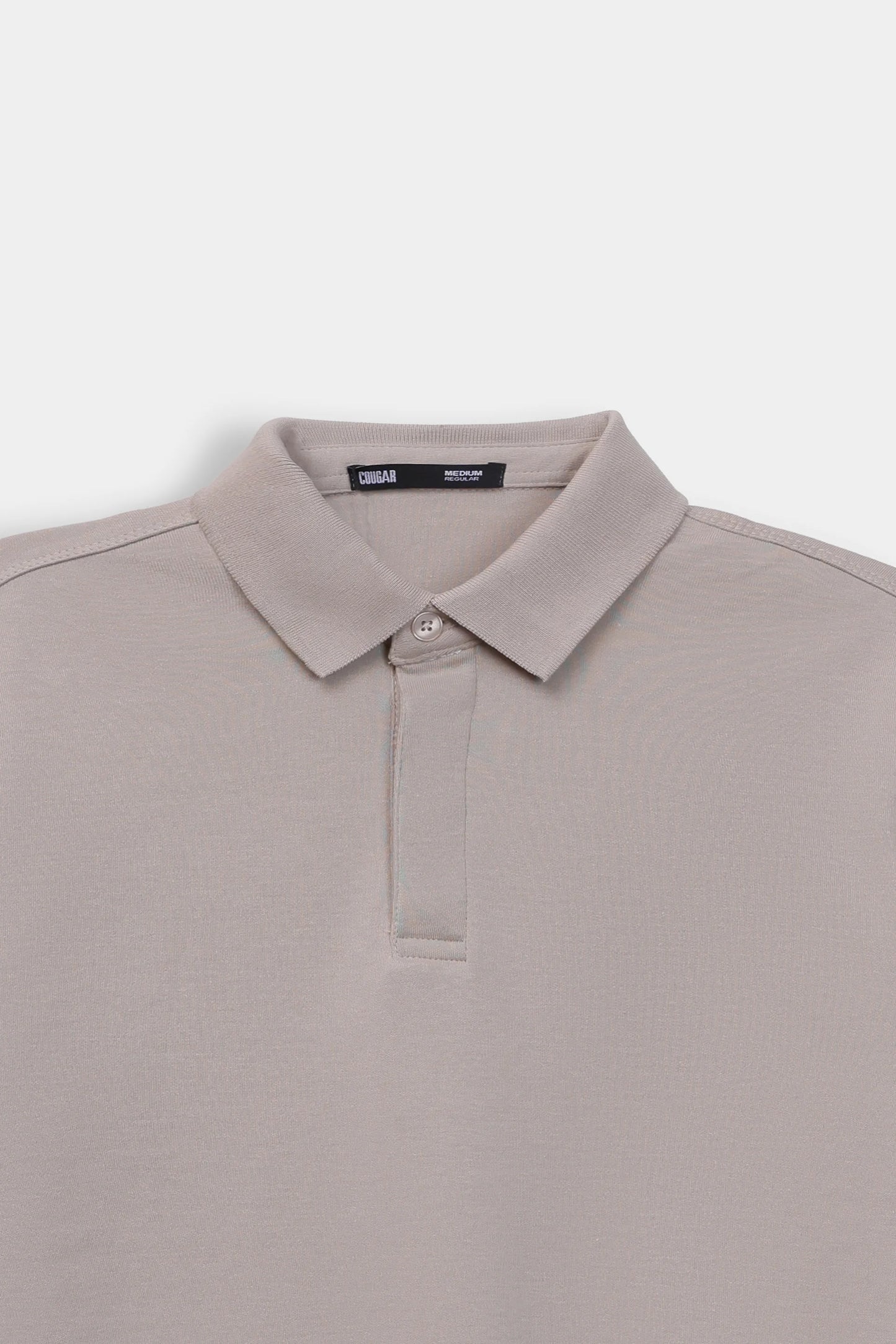 Single Button Collar Knit Polo - Cougar Clothing