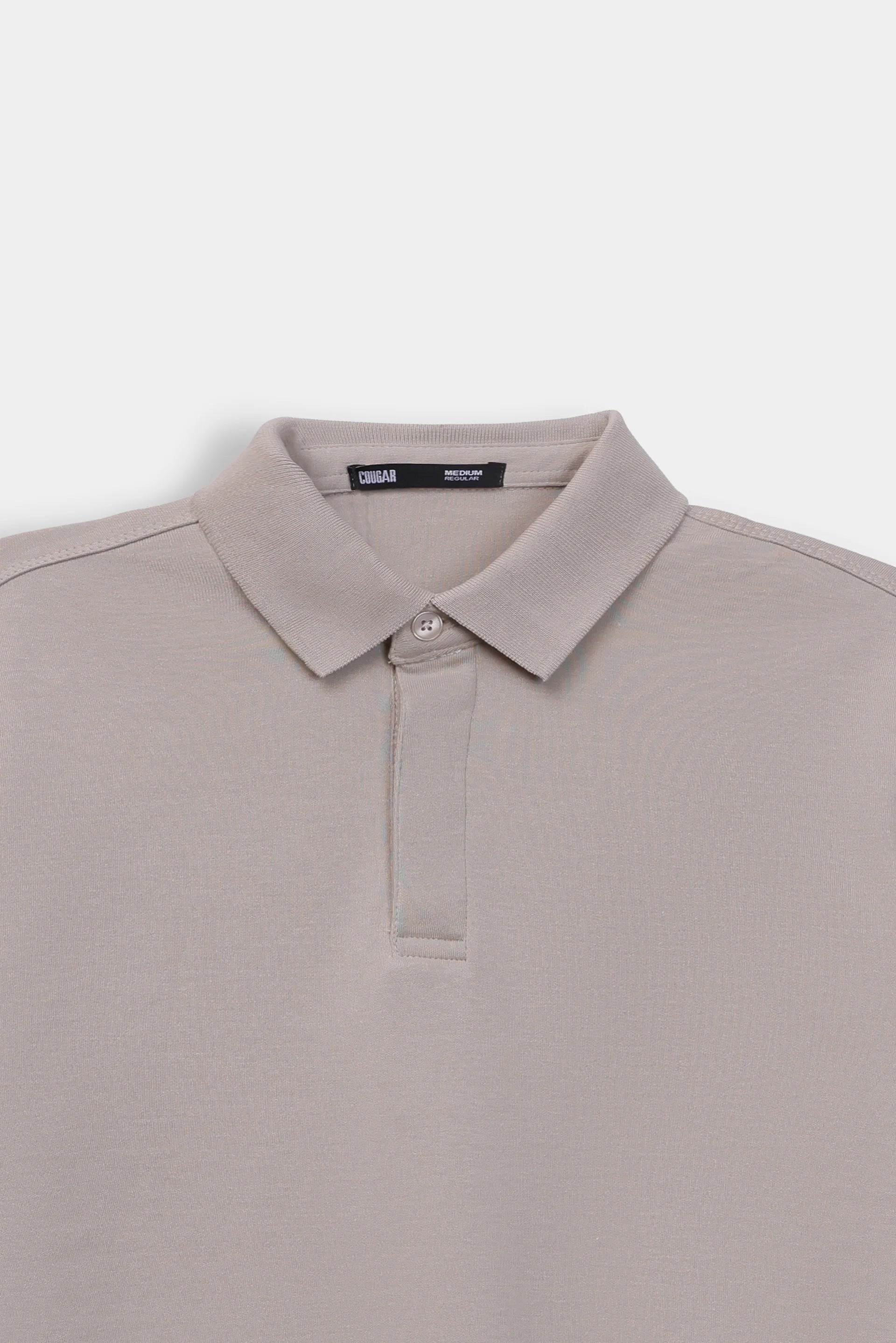 Single Button Collar Knit Polo - Cougar Clothing