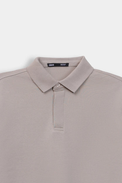 Single Button Collar Knit Polo - Cougar Clothing