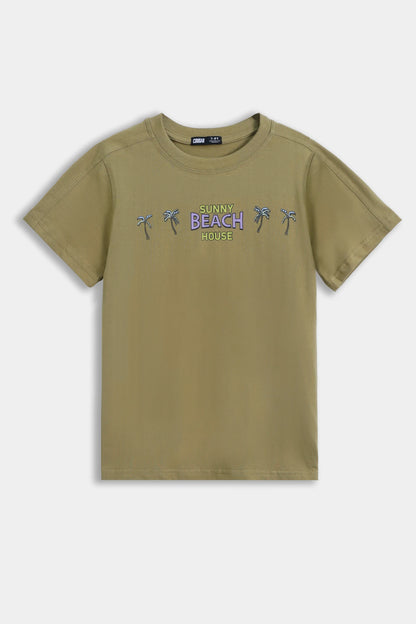 Text Print Graphic T-Shirt - Cougar Clothing