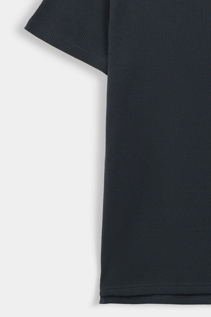 Textured Contrast Polo - Cougar Clothing