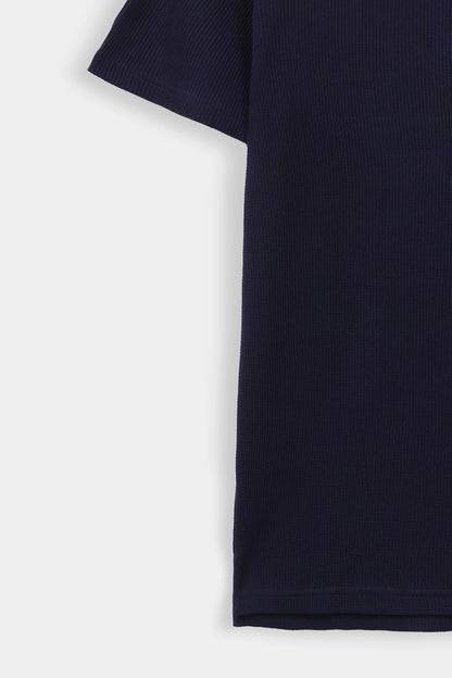 Textured Contrast Polo - Cougar Clothing