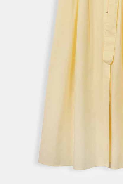 Pleated Dress With Belt - Cougar Clothing
