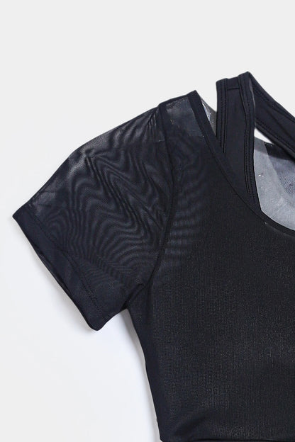 Activewear Cut-Out Crop Top - Cougar Clothing