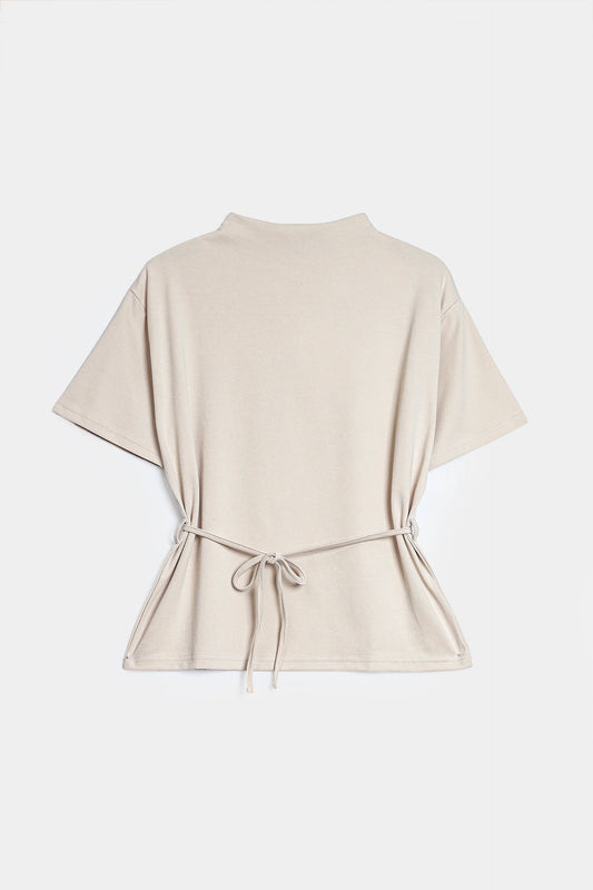 T-Shirt With Tie-Detail - Cougar Clothing