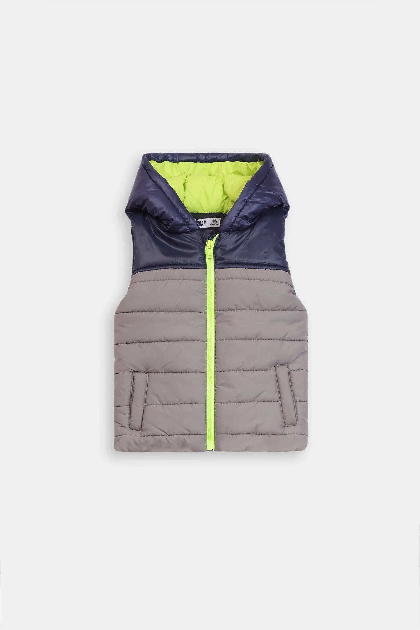 Sleeveless Color Block Jacket - Cougar Clothing