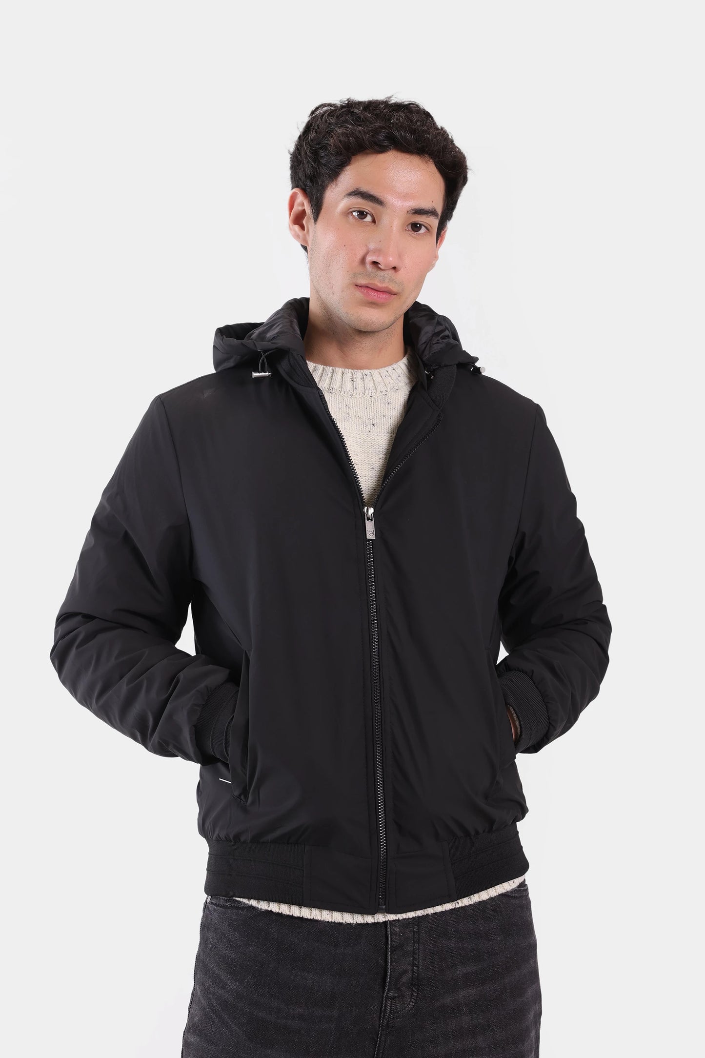 Zipper Jacket With Detachable Hood - Cougar Clothing