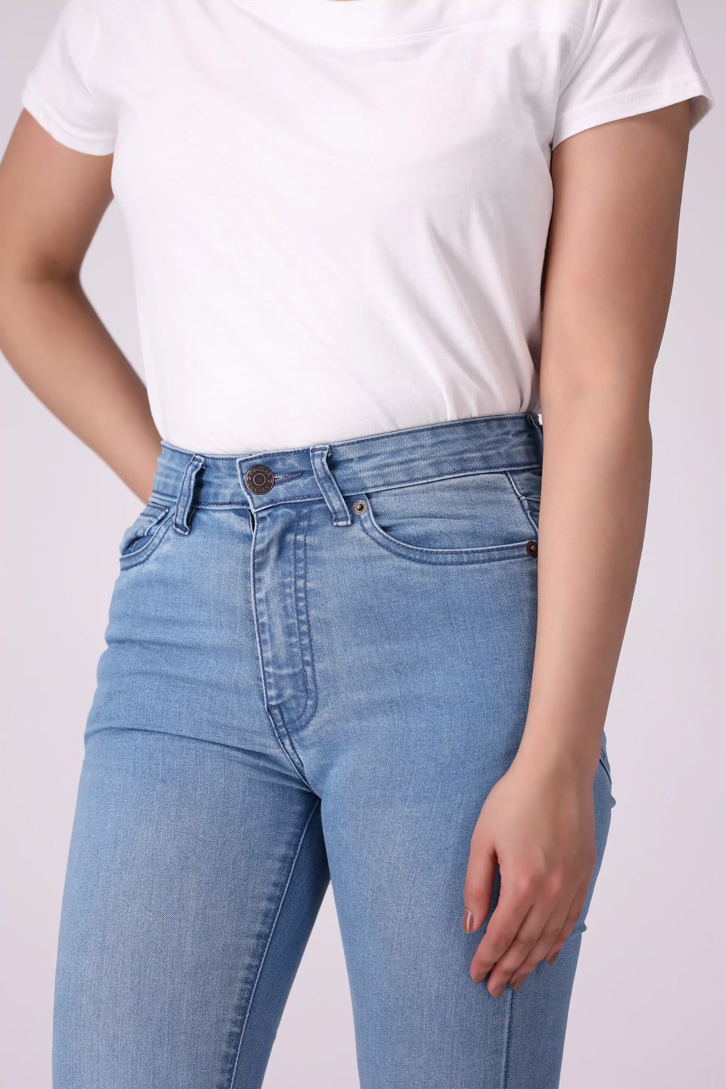 Embroidered Skinny Fit Jeans - Cougar Clothing