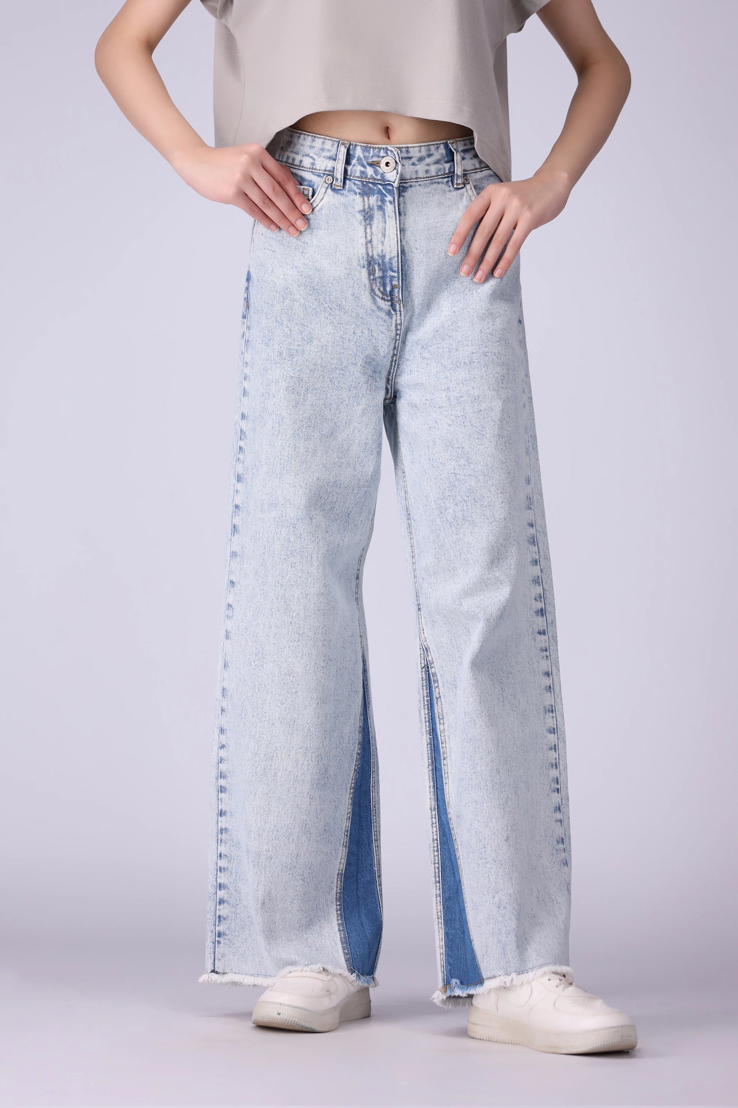 High Rise Wide Leg Fit Jeans - Cougar Clothing