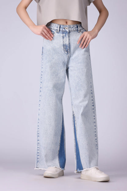 High Rise Wide Leg Fit Jeans - Cougar Clothing