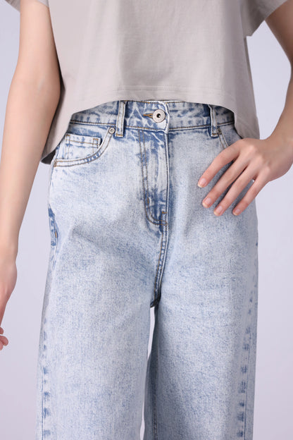 High Rise Wide Leg Fit Jeans - Cougar Clothing