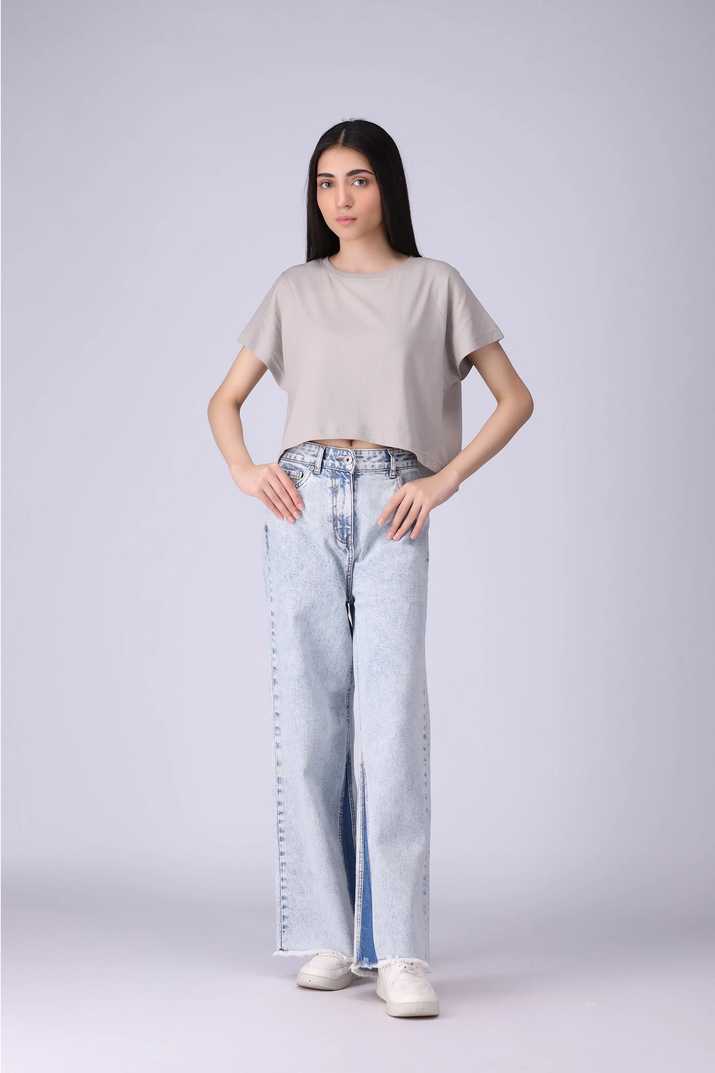 High Rise Wide Leg Fit Jeans - Cougar Clothing