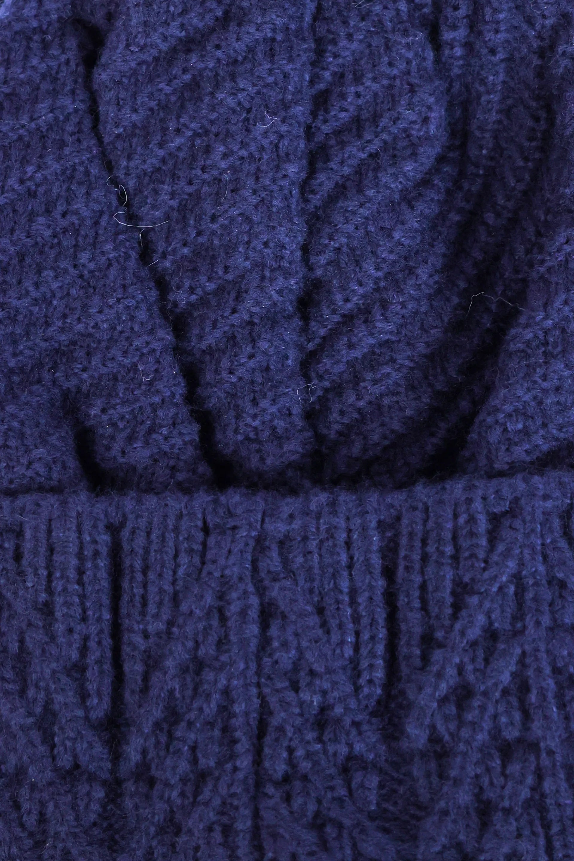 Textured Knit Pom-Pom Beanie - Cougar Clothing