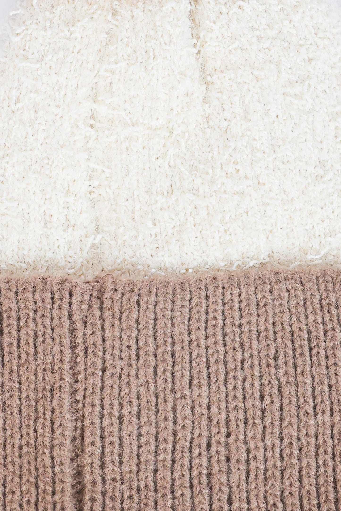 Two-Tone Pom Pom Beanie - Cougar Clothing