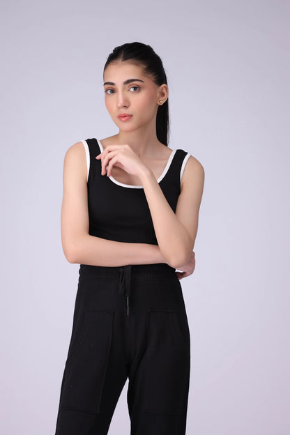 Cropped Ribbed Vest - Cougar Clothing