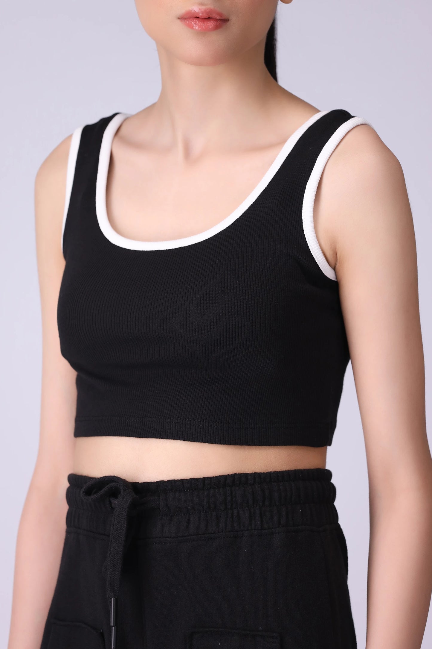 Cropped Ribbed Vest - Cougar Clothing