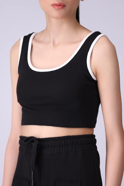 Cropped Ribbed Vest - Cougar Clothing