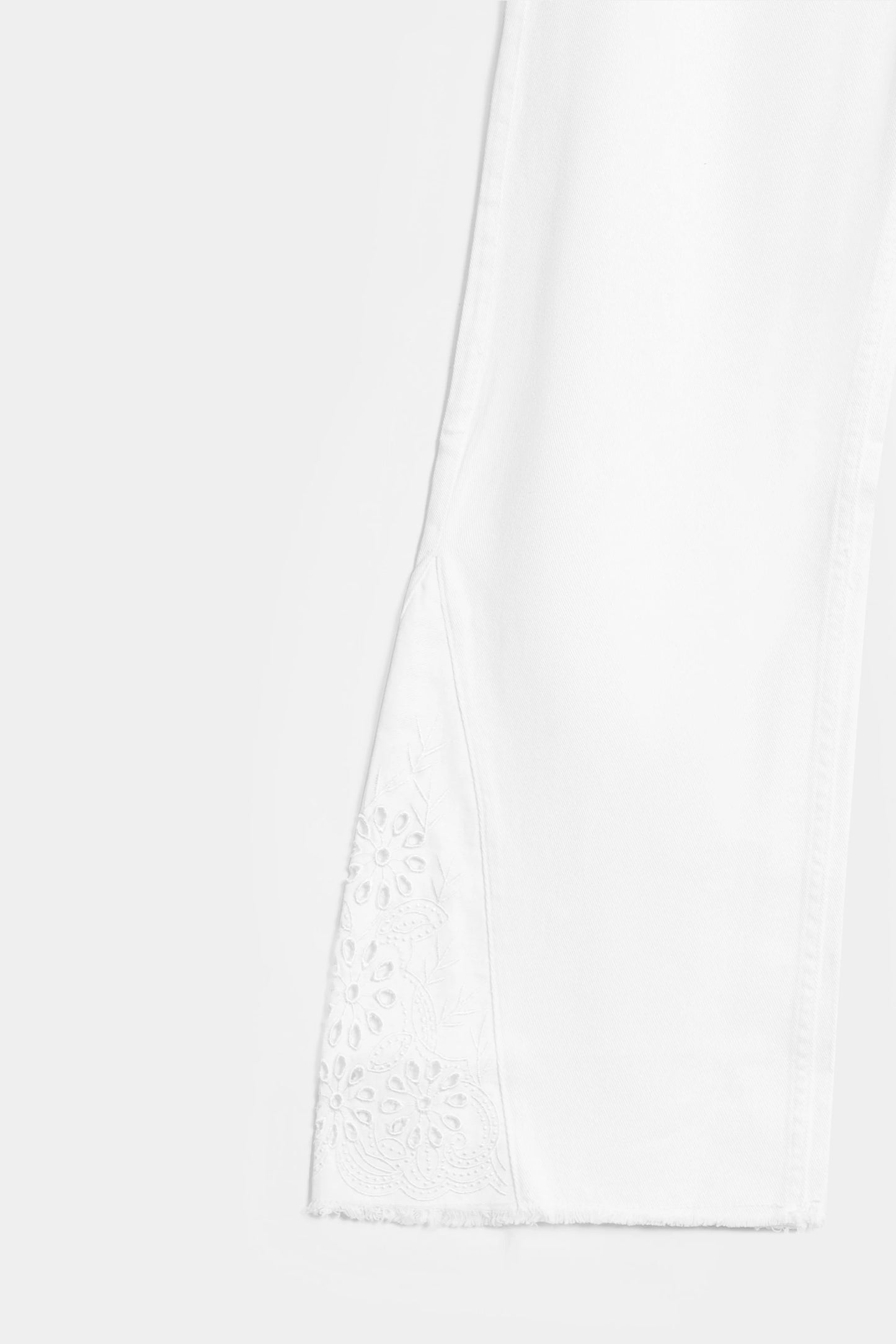 Wide Leg Embroidered Jeans - Cougar Clothing
