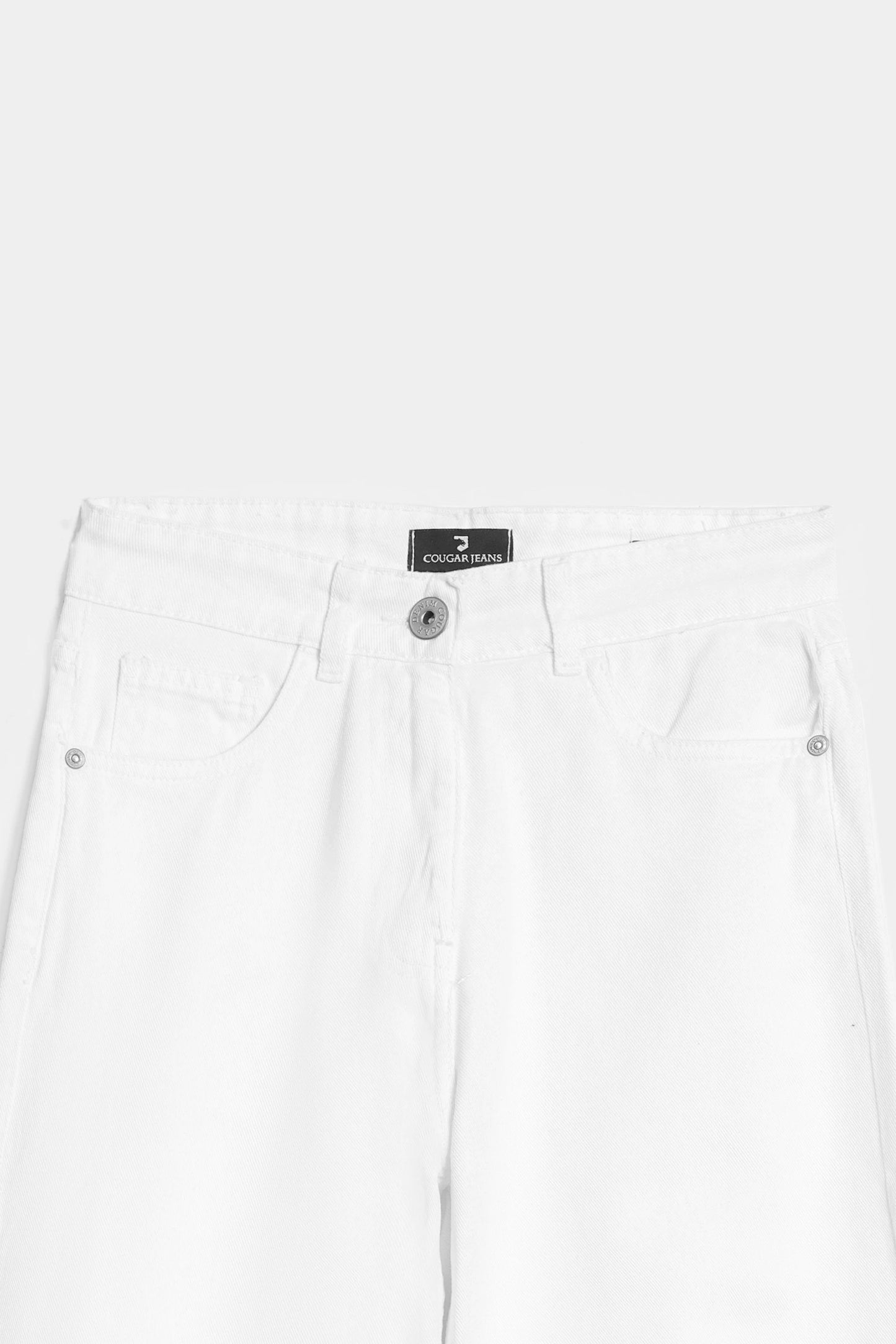 Wide Leg Embroidered Jeans - Cougar Clothing