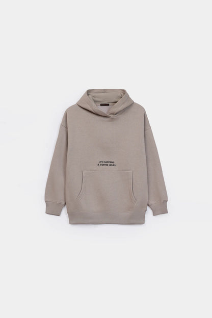 Slogan Printed Hoodie - Cougar Clothing