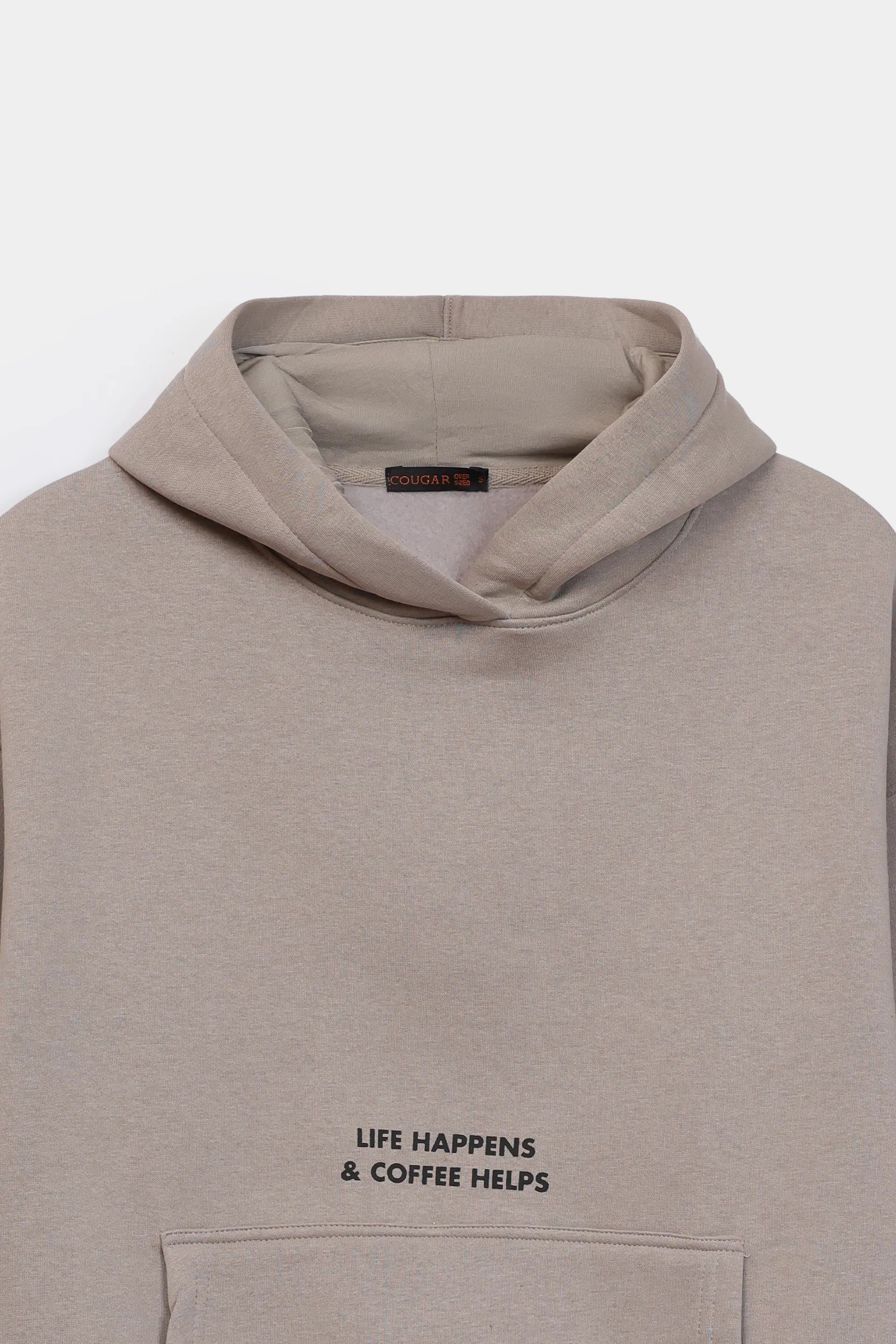 Slogan Printed Hoodie - Cougar Clothing