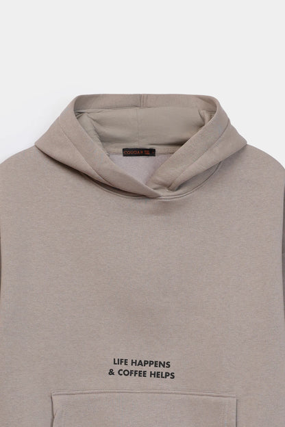 Slogan Printed Hoodie - Cougar Clothing