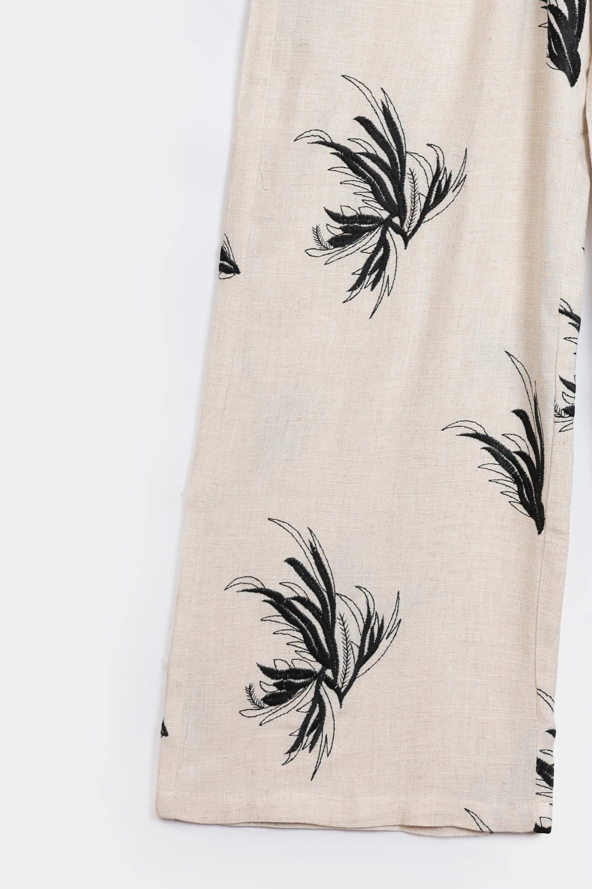 Slub Cotton Printed Trousers - Cougar Clothing