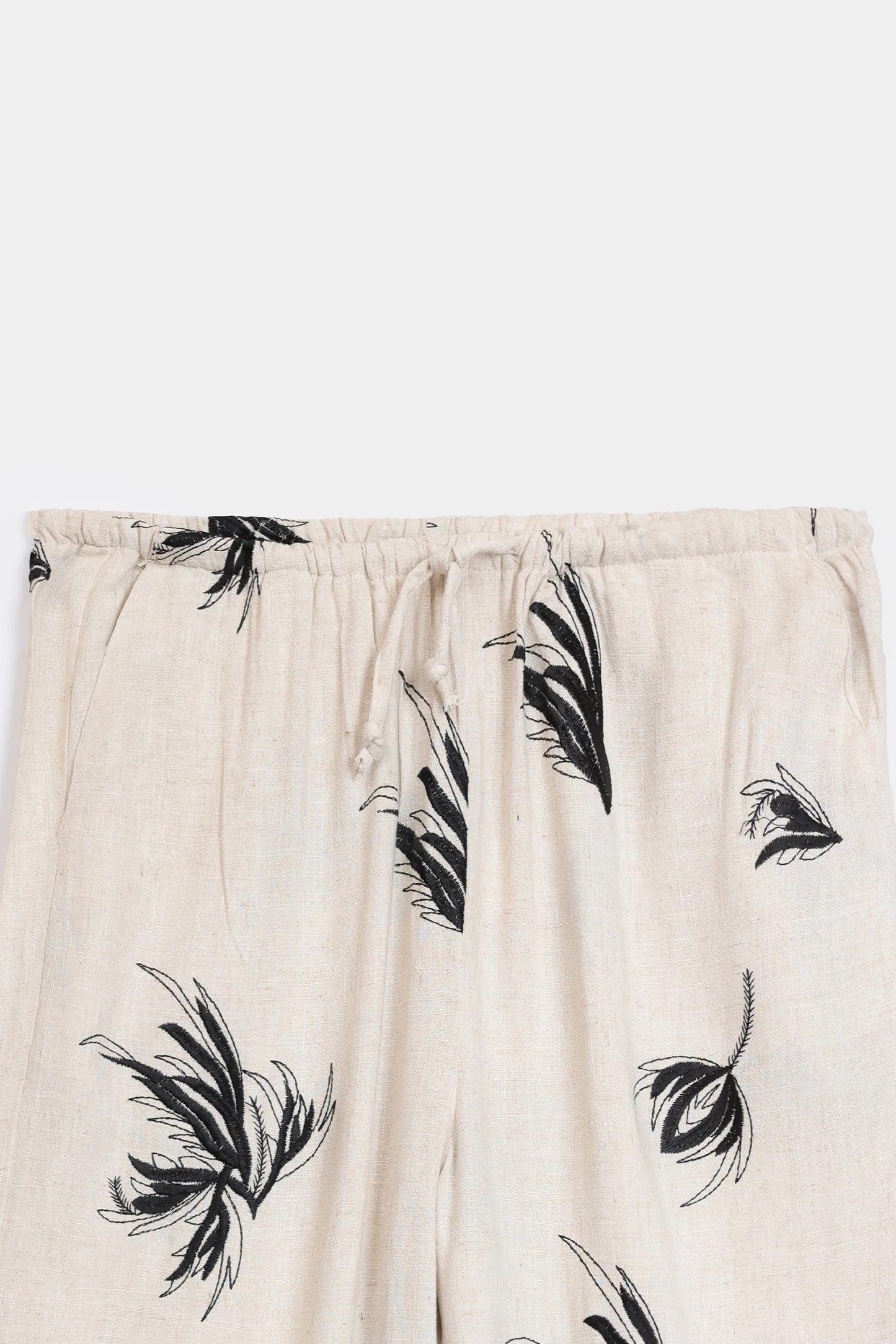 Slub Cotton Printed Trousers - Cougar Clothing