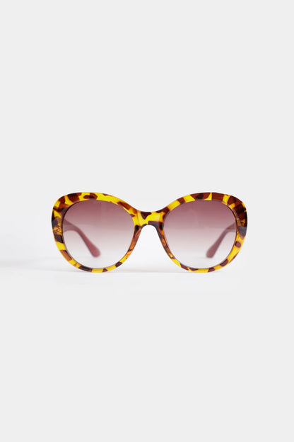 Tortoiseshell Sunglasses With Embellished Temple - Cougar Clothing