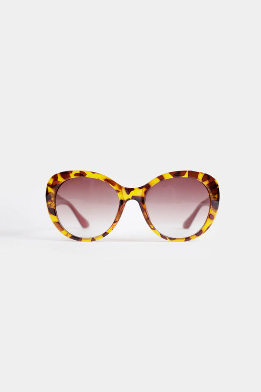 Tortoiseshell Sunglasses With Embellished Temple - Cougar Clothing