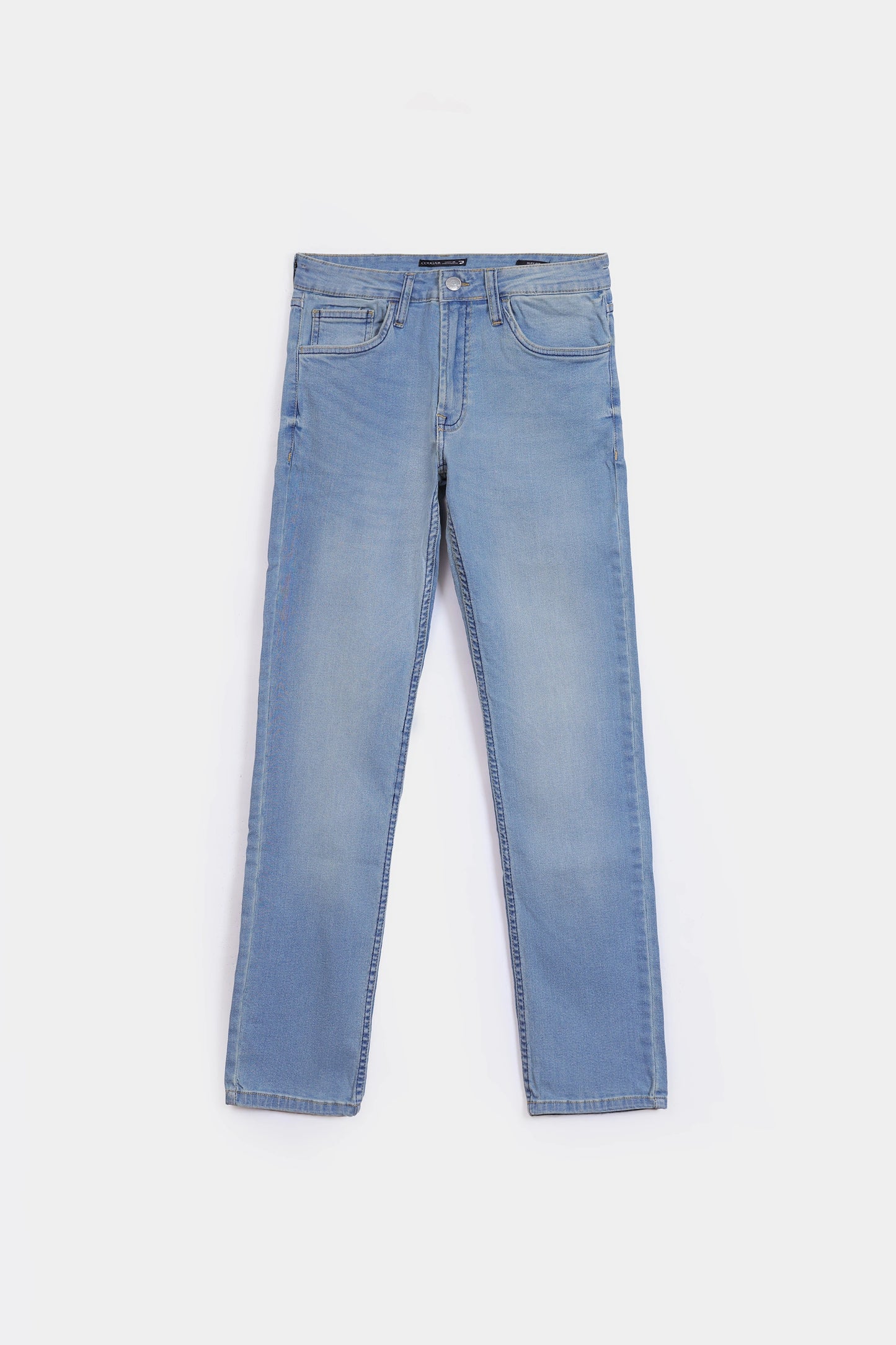 Slim Fit Jeans With Whiskers - Cougar Clothing