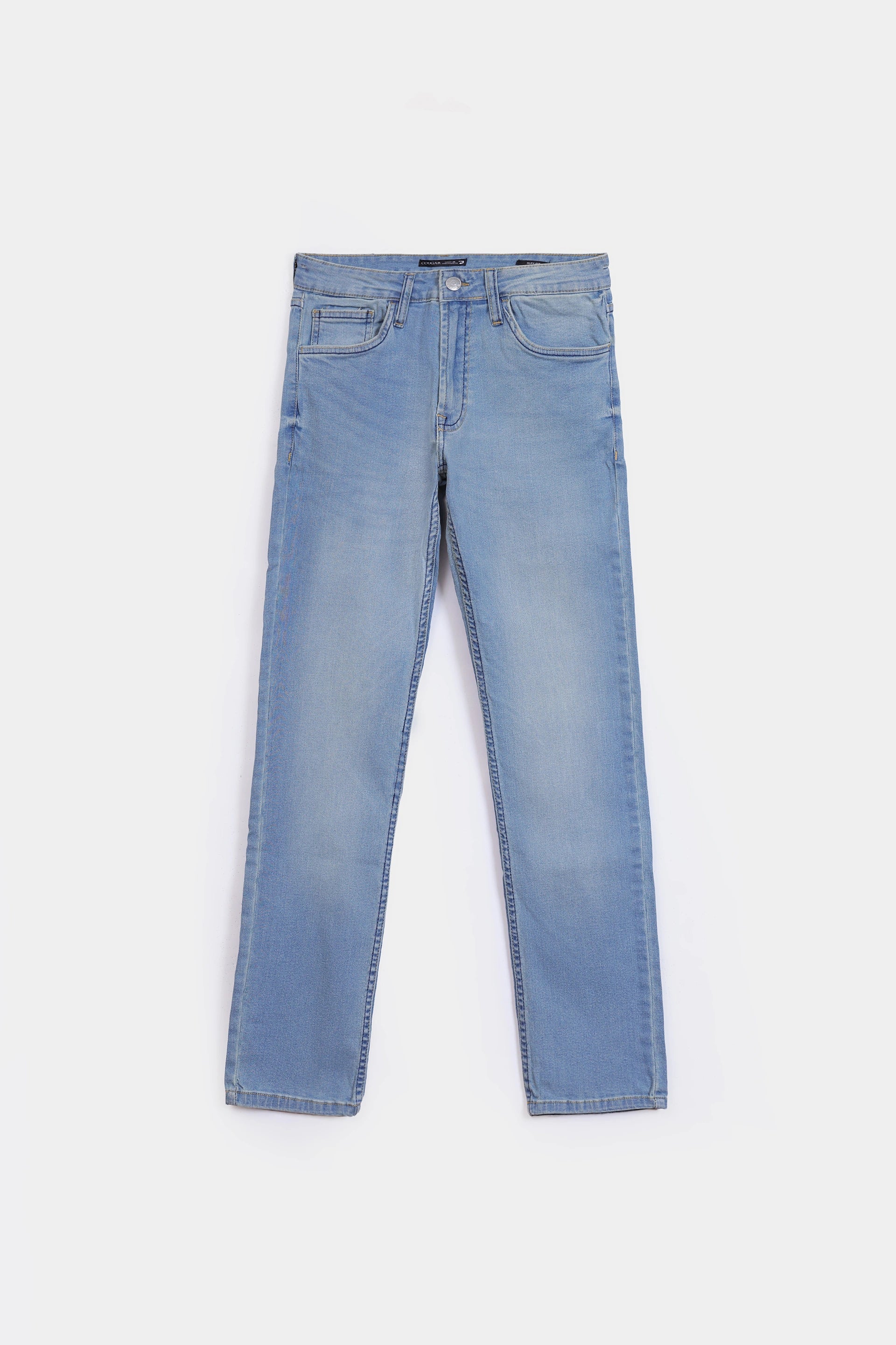 Slim Fit Jeans With Whiskers - Cougar Clothing