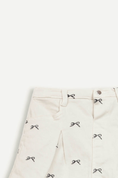 Embroidered Denim Skirt - Cougar Clothing