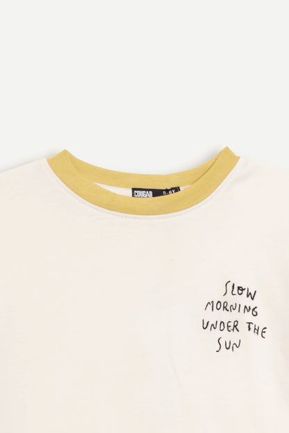 Embroidered Color Block Tee - Cougar Clothing