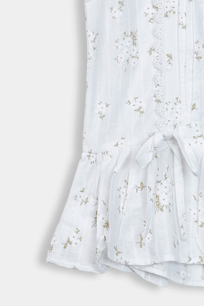 Printed Pleated Top - Cougar Clothing