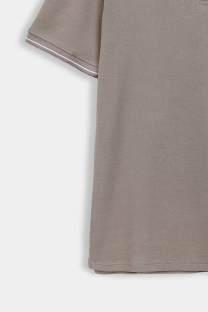 Ribbed knit Polo - Cougar Clothing