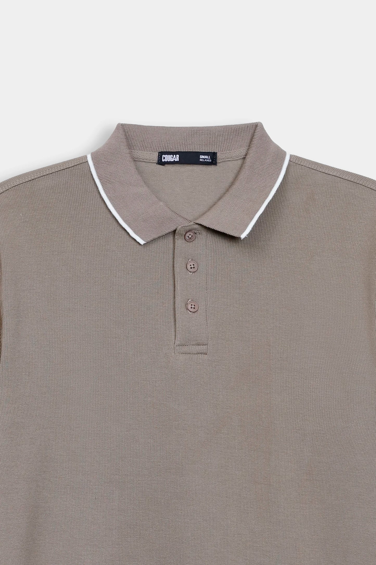 Ribbed knit Polo - Cougar Clothing