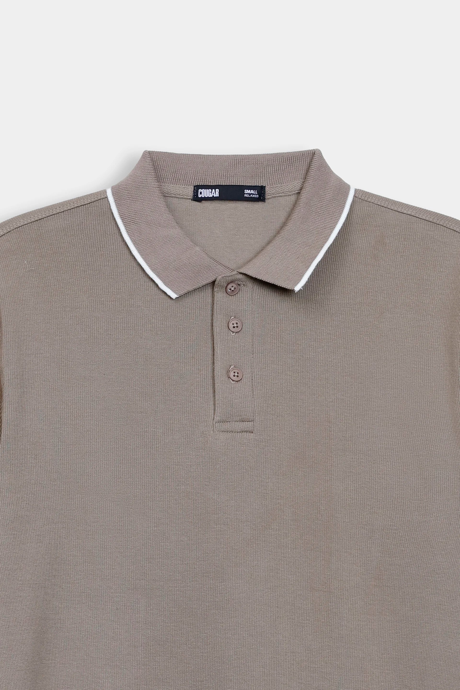 Ribbed knit Polo - Cougar Clothing