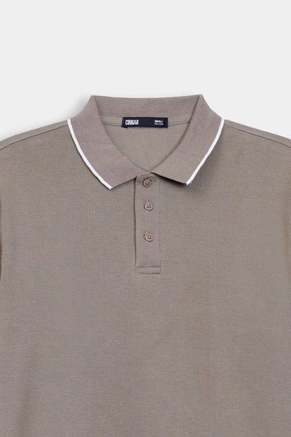 Ribbed knit Polo - Cougar Clothing