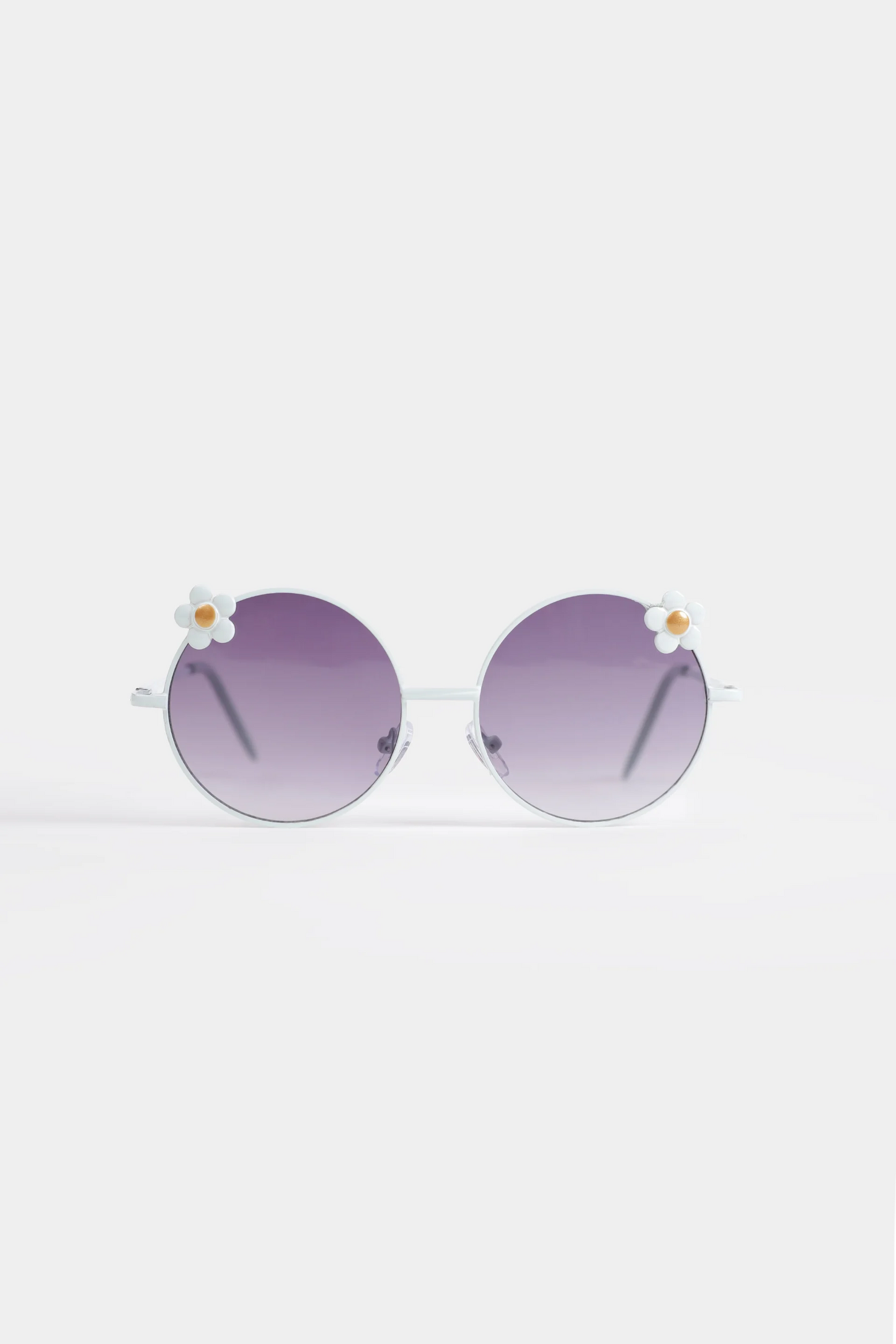 Round Metal Sunglasses With Daisy Details - Cougar Clothing
